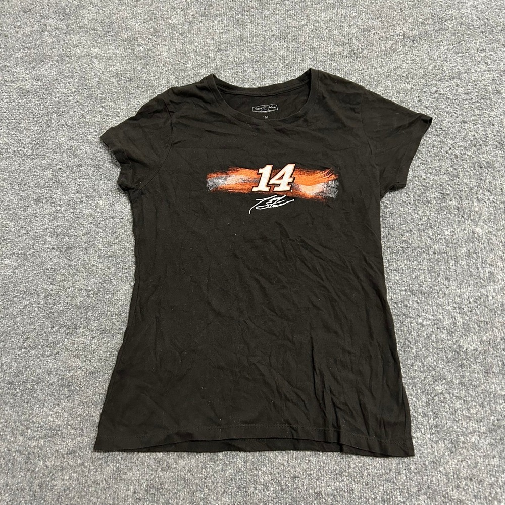 Stewart-Haas Racing T-Shirt Womens Size M Black Tony Stewart NASCAR Graphic Tee